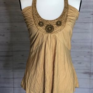SOLD SOLD SOLD Tan/gold halter